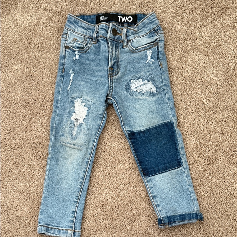 Cotton on kids jeans Distressed Denim Jeans with Patch